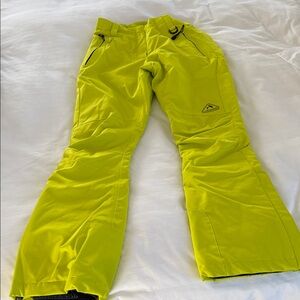 Women's Ski Yellow Insulated Pants